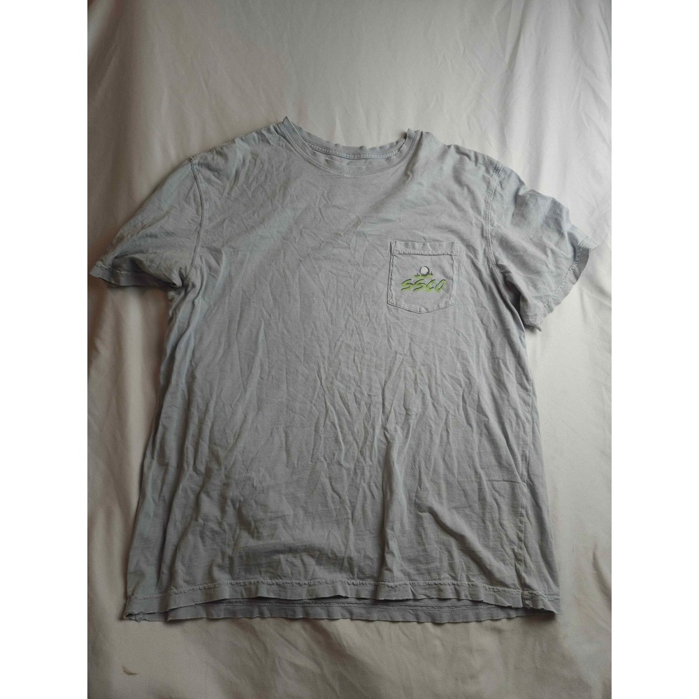 Southern Shirt Co Mens‎ Large Blue Skeleton Golf Graphic Pocket T-Shirt SSCO